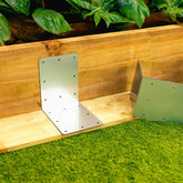 Corner Railway Sleeper Brackets - 190mm x 245mm (Pack of 4)
